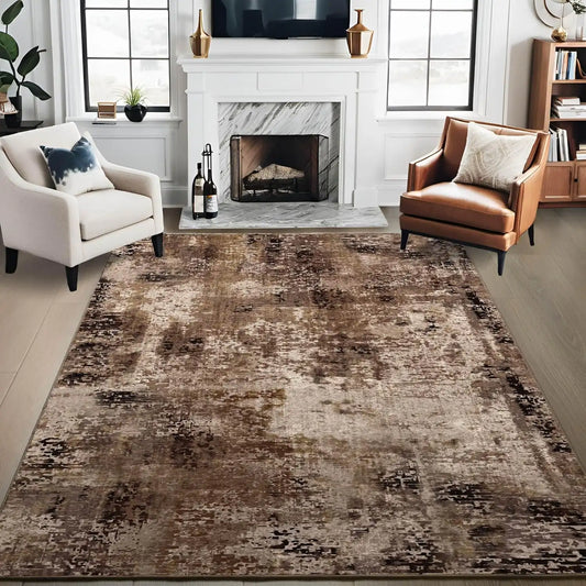 UltraPlush Premium Abstract StainResistant VelvetTexture Area Rug Living Room Decor