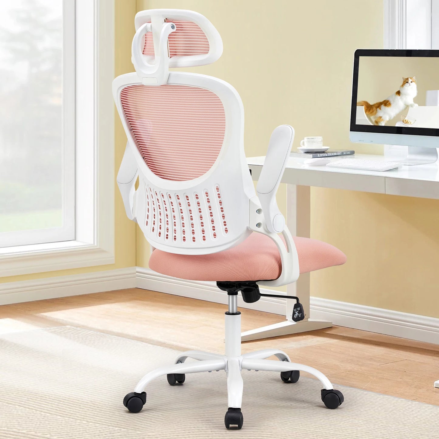 JHK Mesh Ergonomic Office Chair With Lumbar Support And Headrest