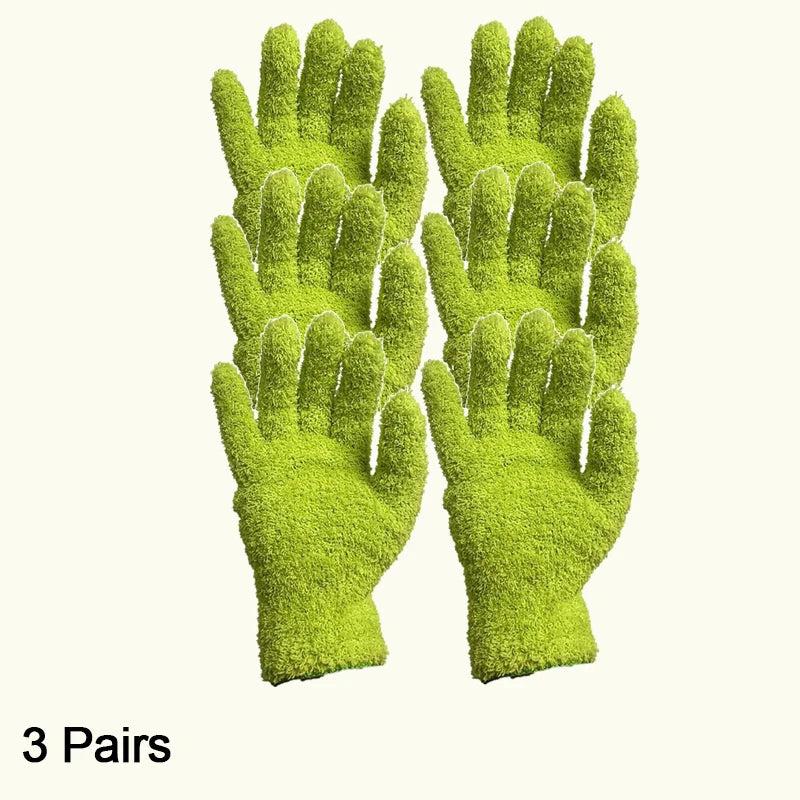 Microfiber Dust Removal Gloves For Window Cleaning Reusable Household Tool