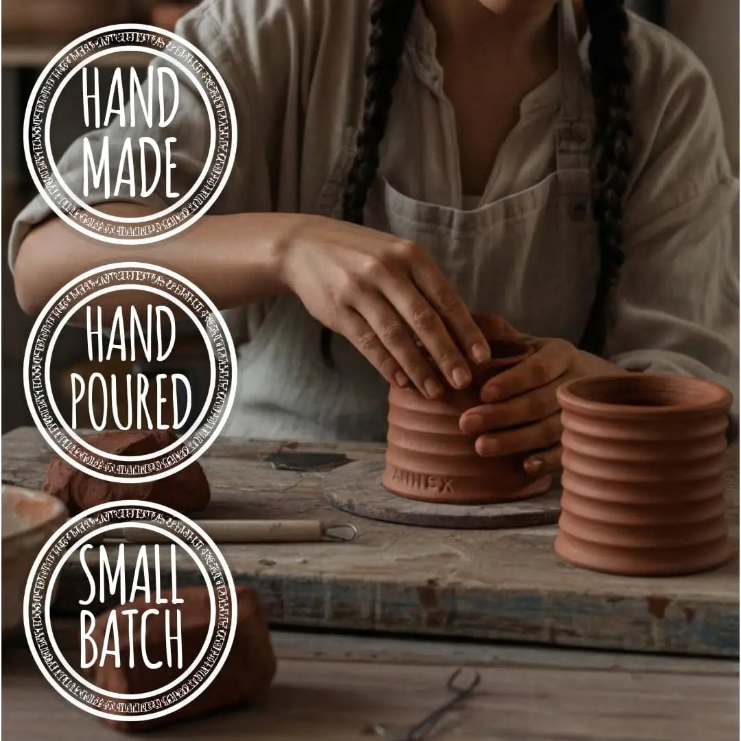 Handmade Ceramic Candle Jar With Soy Wax And Botanical Scent