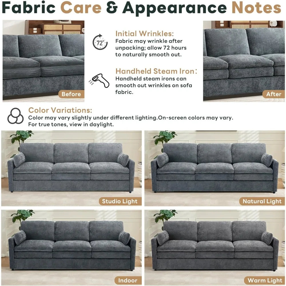 Modern Cloud Sofa With Plush Cushions And Pocketed Seats