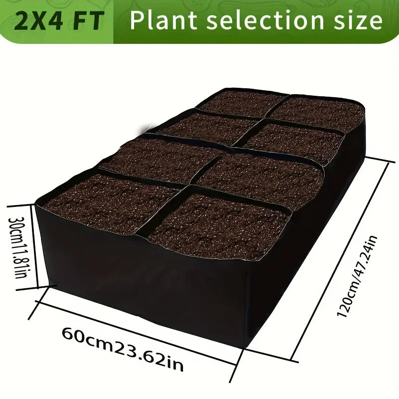 Breathable Garden Bed With Grow Bags For Vegetables And Flowers