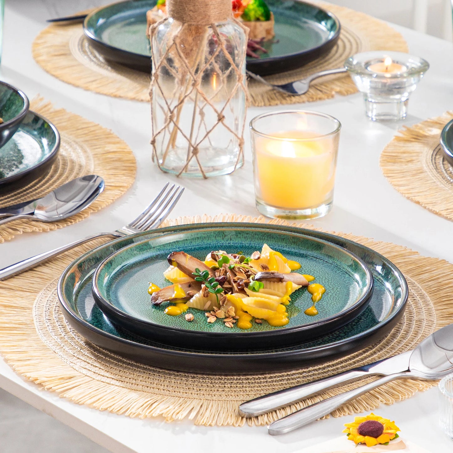 Vancasso 24 Piece Dinnerware Set Reactive Glaze Dishware