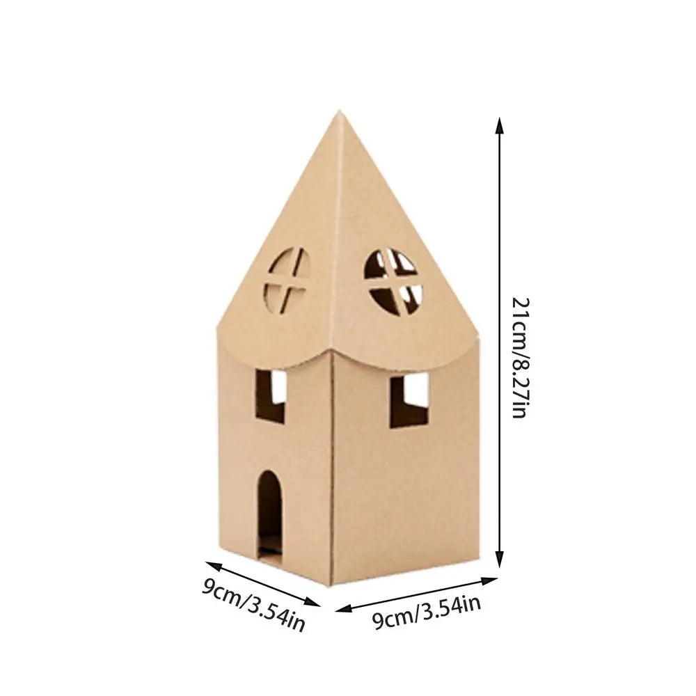 DIY Christmas Cardboard Gingerbread House Kit for Kids Fun