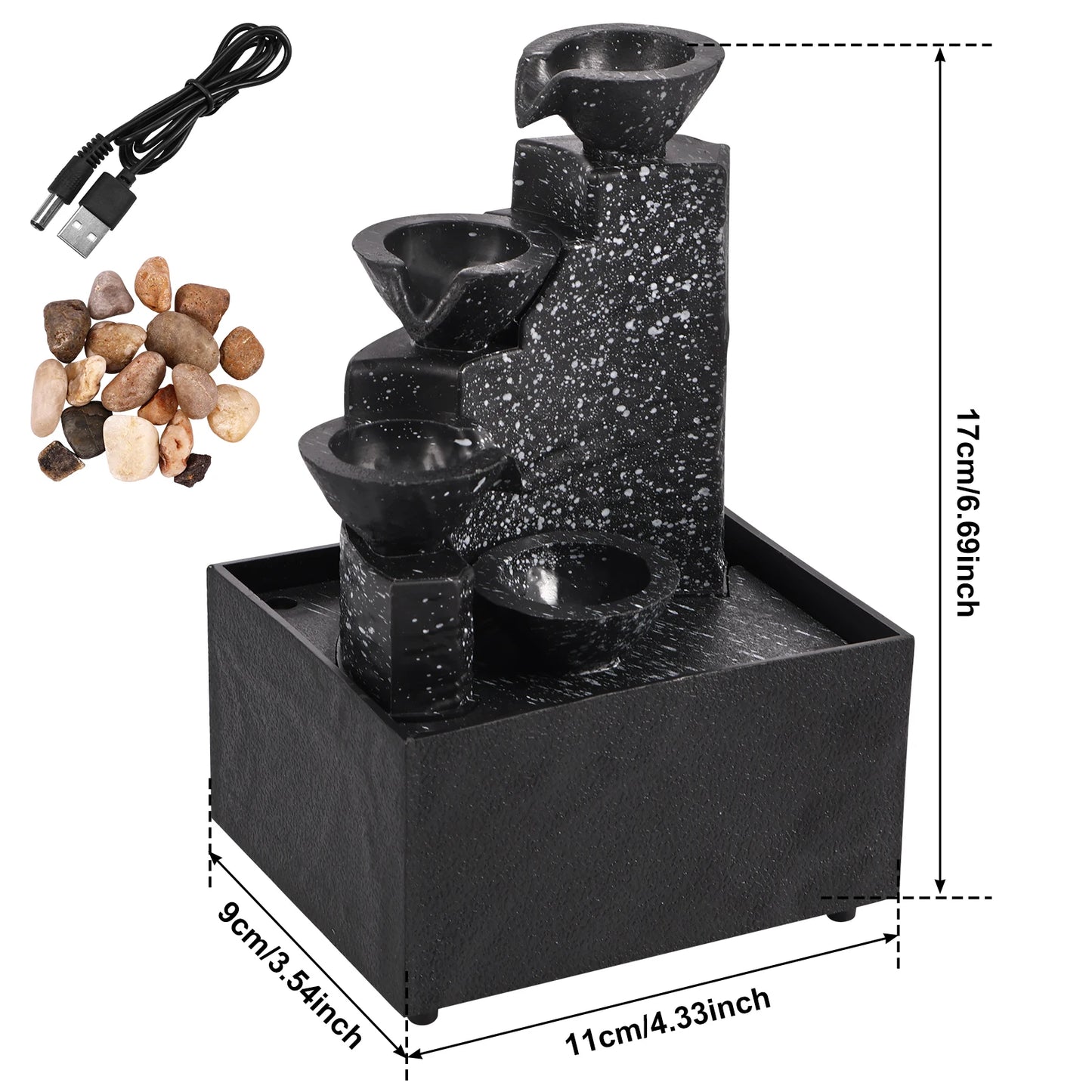 Artistic Waterfall Desk Fountain Ornament for Home Decor