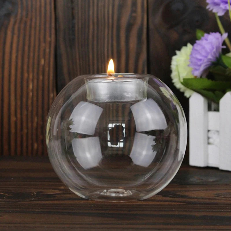 Glass Tealight Candle Holder for Elegant Home Decor