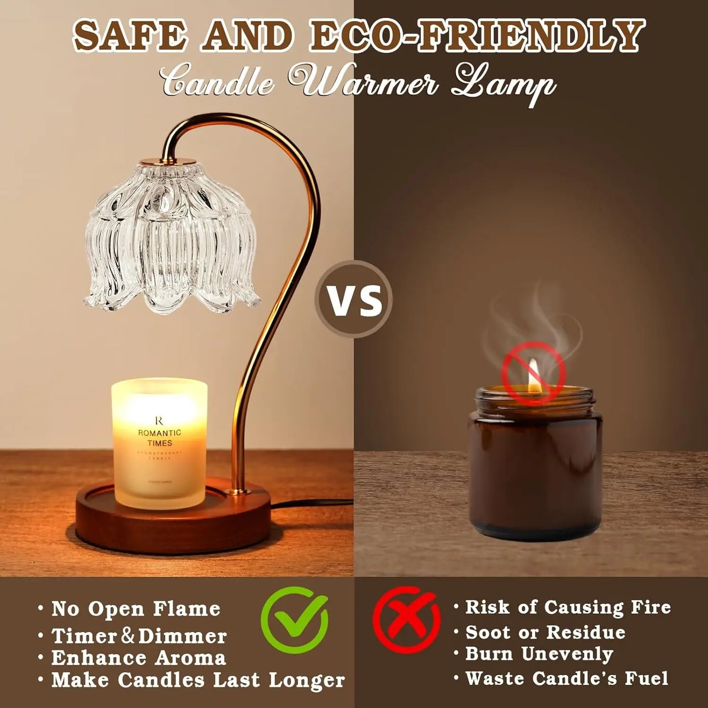 Candle Warmer Lamp With Timer And Dimmable Light Ideal Gift