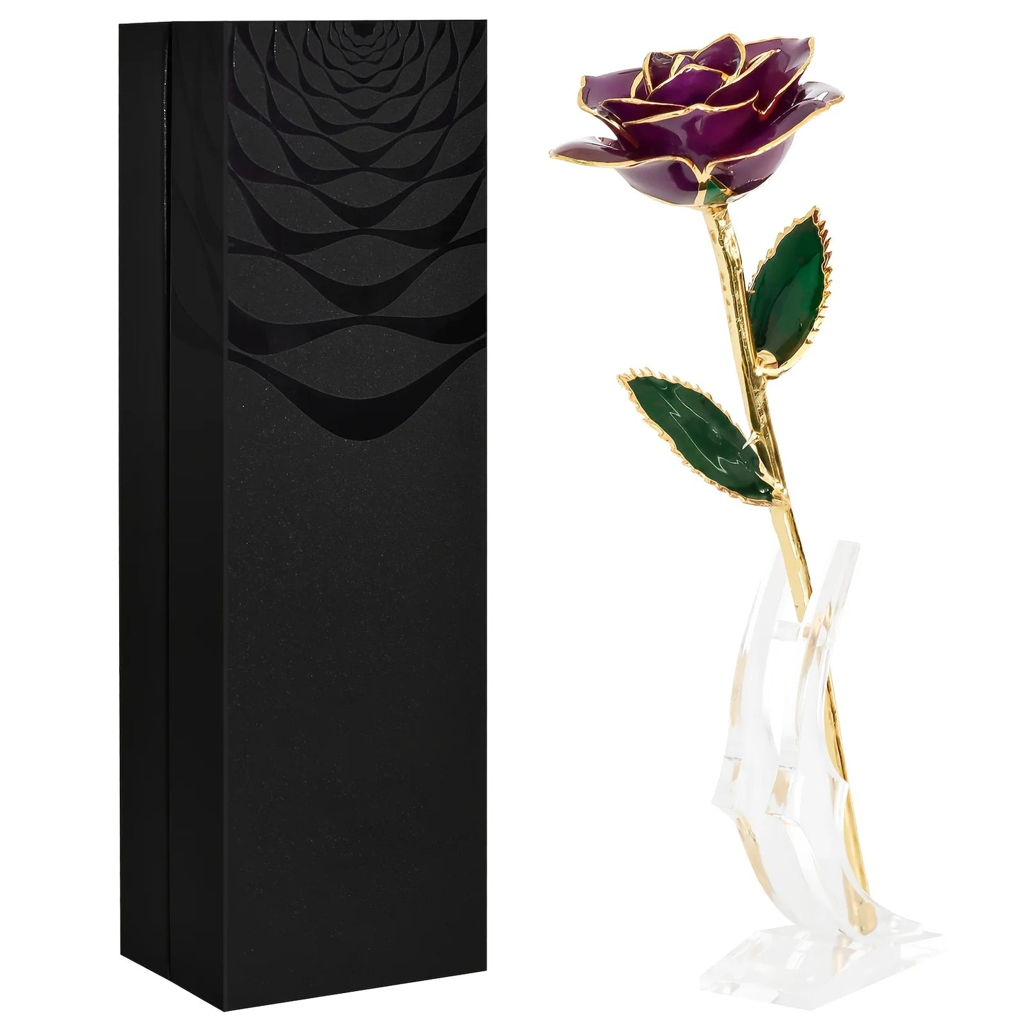 Lacquered Metal Rose Wedding Gift For Valentines Day