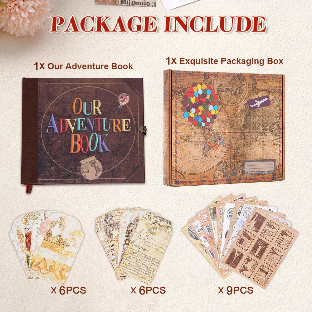 Adventure Photo Album Scrapbook Handmade Keepsakes Memories