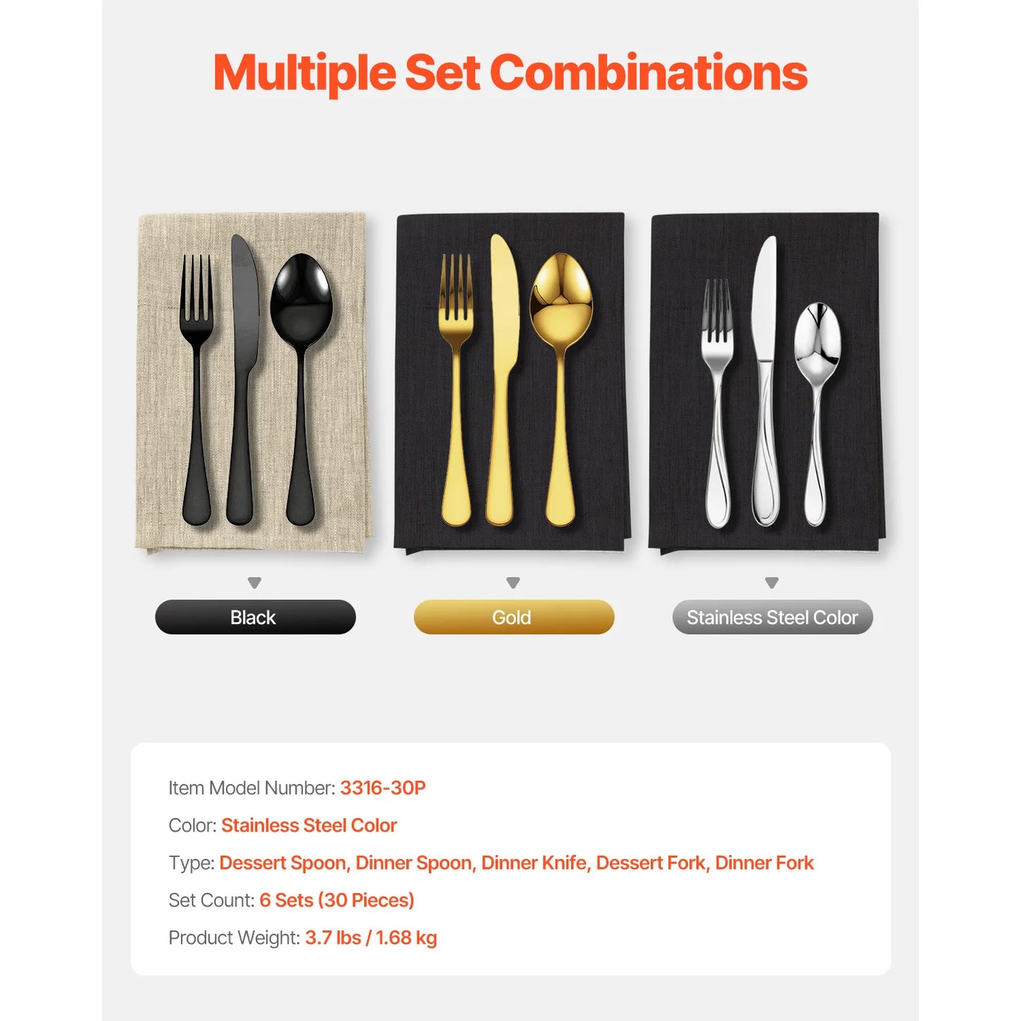 Premium Stainless Steel Silverware Set for Elegant Dining Experience