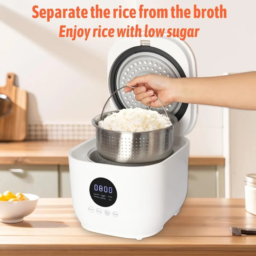 OLOEY Versatile Rice Cooker With Steamer Basket For Porridge