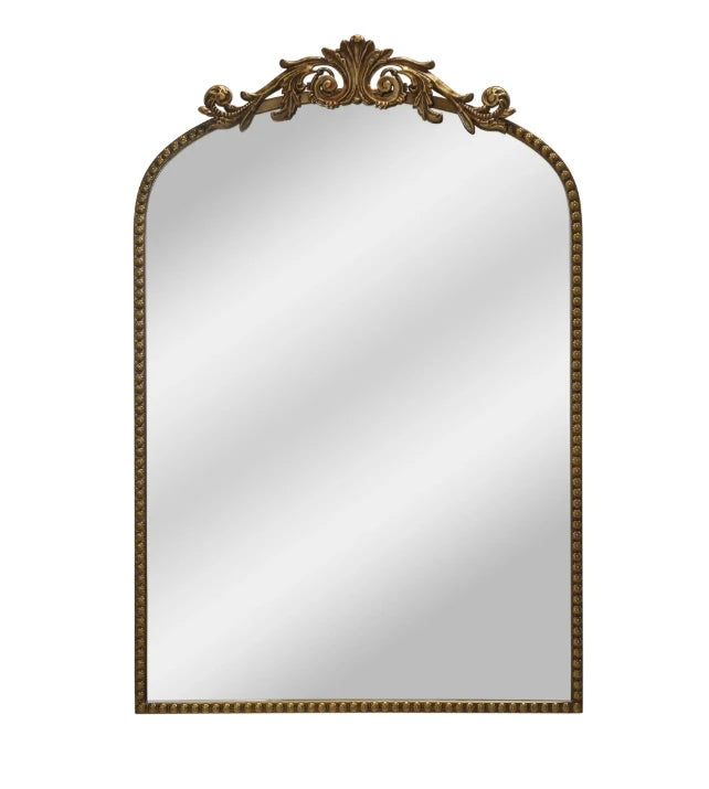 24 Inch x 34 Inch Traditional Arched Decorative Mirror for Home Living Room Hallway