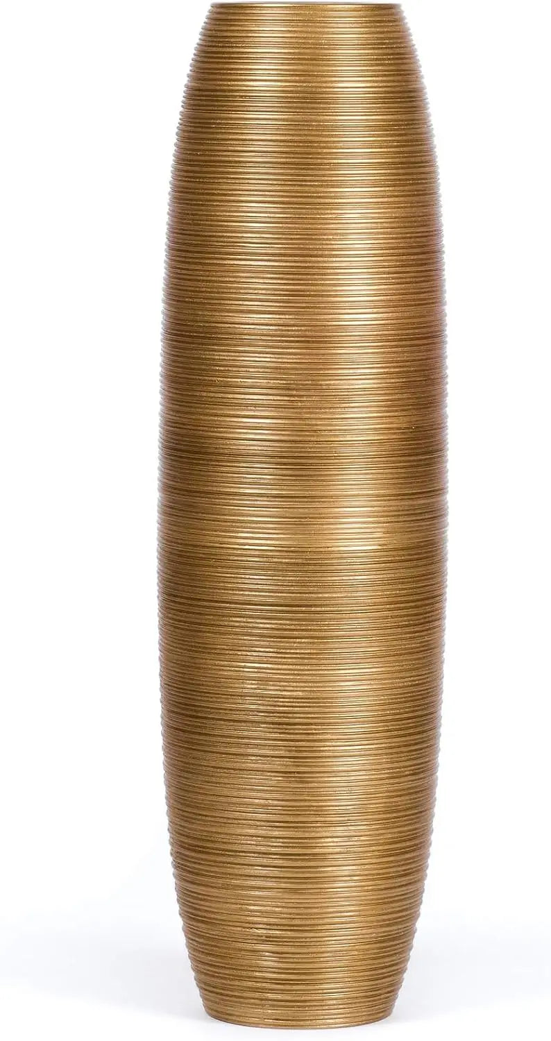 Wooden Floor Vase With Rustic Finish For Pampas Grass