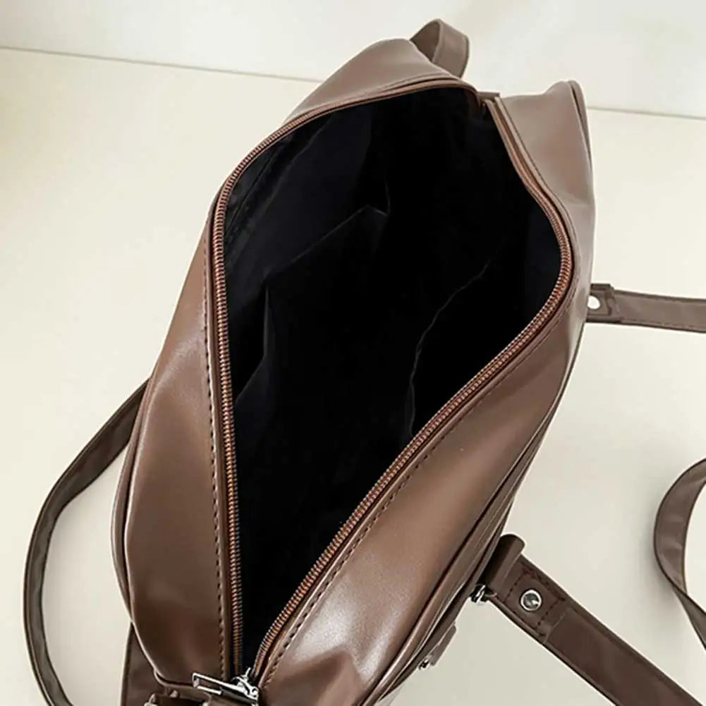 Japanese School PU Leather Ita Bag Crossbody With Adjustable Strap Messenger Bag