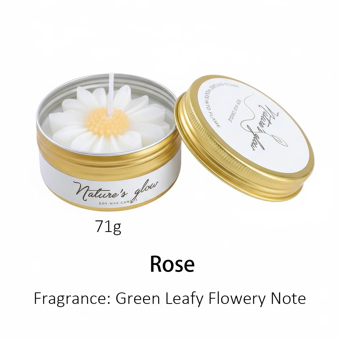 Chamomile Scented Soy Wax Candle Tin For Relaxing Bedroom Decor