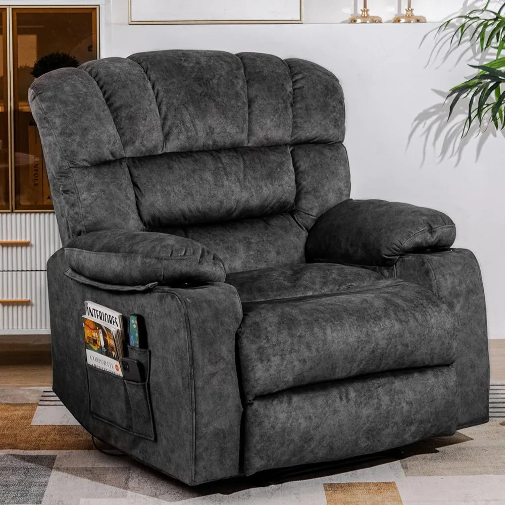 Modern Ergonomic Recliner Chair With Foam Filling Cupholders