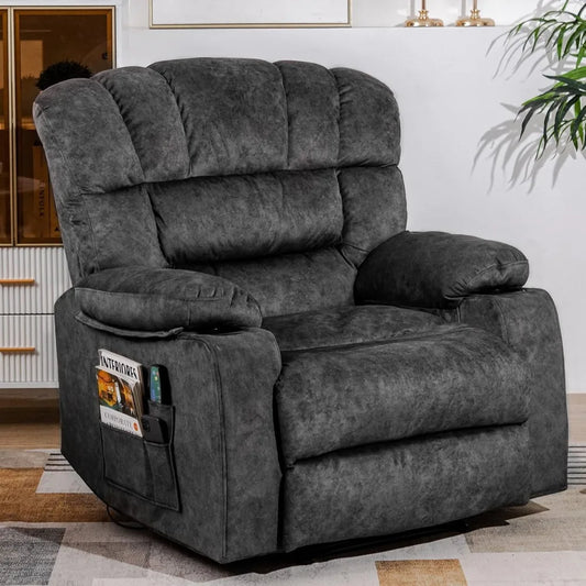 Modern Ergonomic Recliner Chair With Foam Filling Cupholders