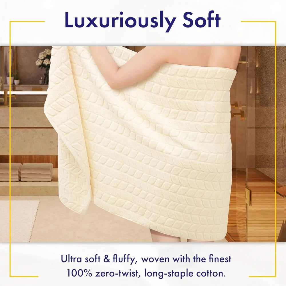 Soft Bamboo Bath Towels 700 GSM Zero Twist Absorbent