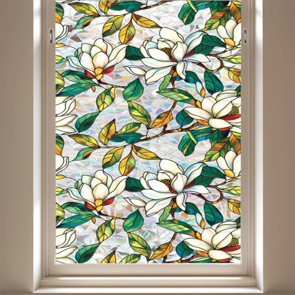 Stained Glass Window Film Privacy Decals Removable Cling Home