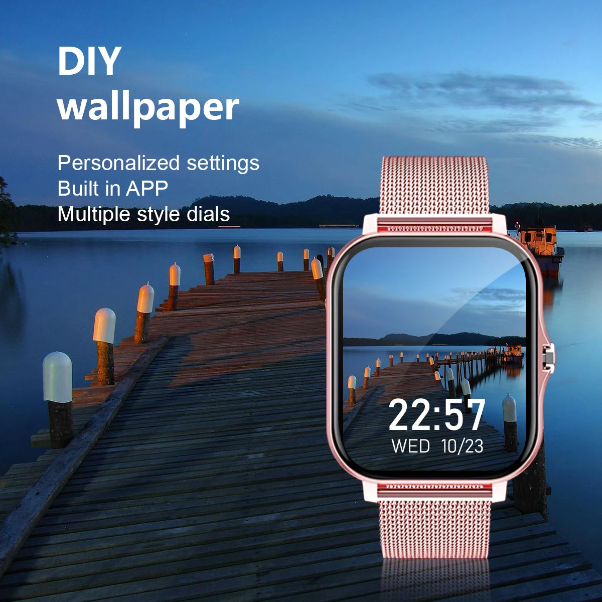 Smartwatch With Wireless Calling And Call Rejection Fitness Tracking AndroidCompatible