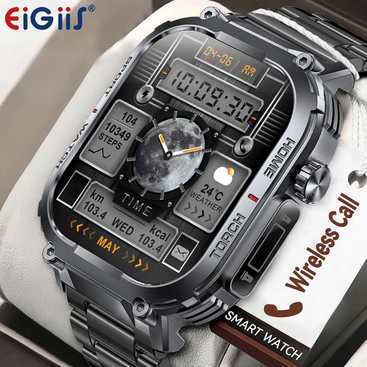 Smart Watch With Compass And LED Flashlight For Fitness Tracking