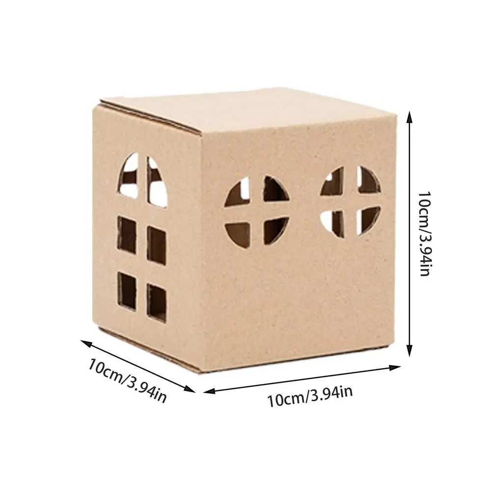 DIY Christmas Cardboard Gingerbread House Kit for Kids Fun