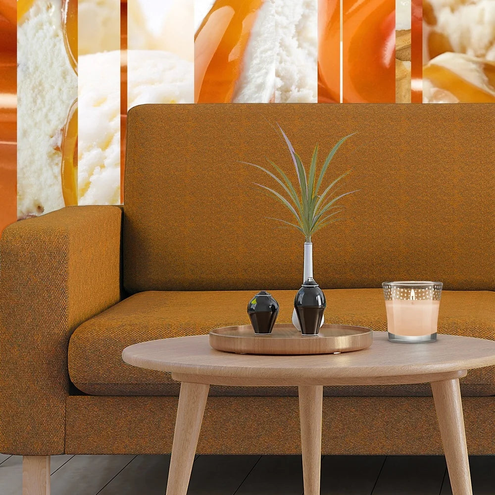 Vanilla Caramel Twist Scented Candle Set Paraffin Wax Jar Candles