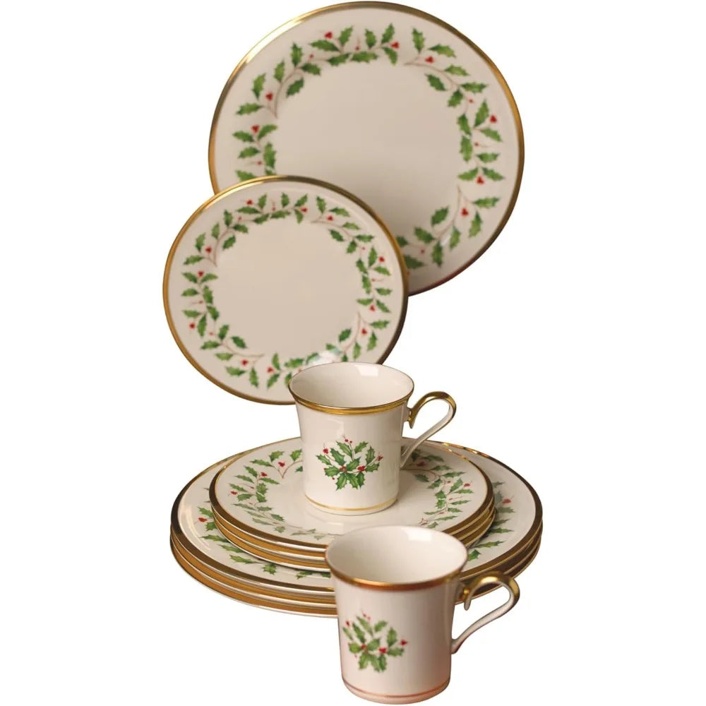 Lenox Festive Christmas Dinnerware Collection With Mugs For HolidaySeason Hosting