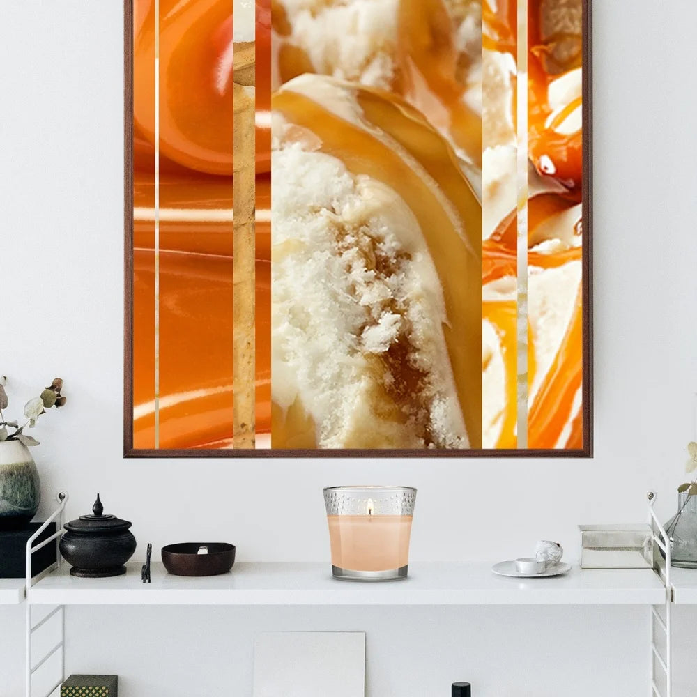 Vanilla Caramel Twist Scented Candle Set Paraffin Wax Jar Candles