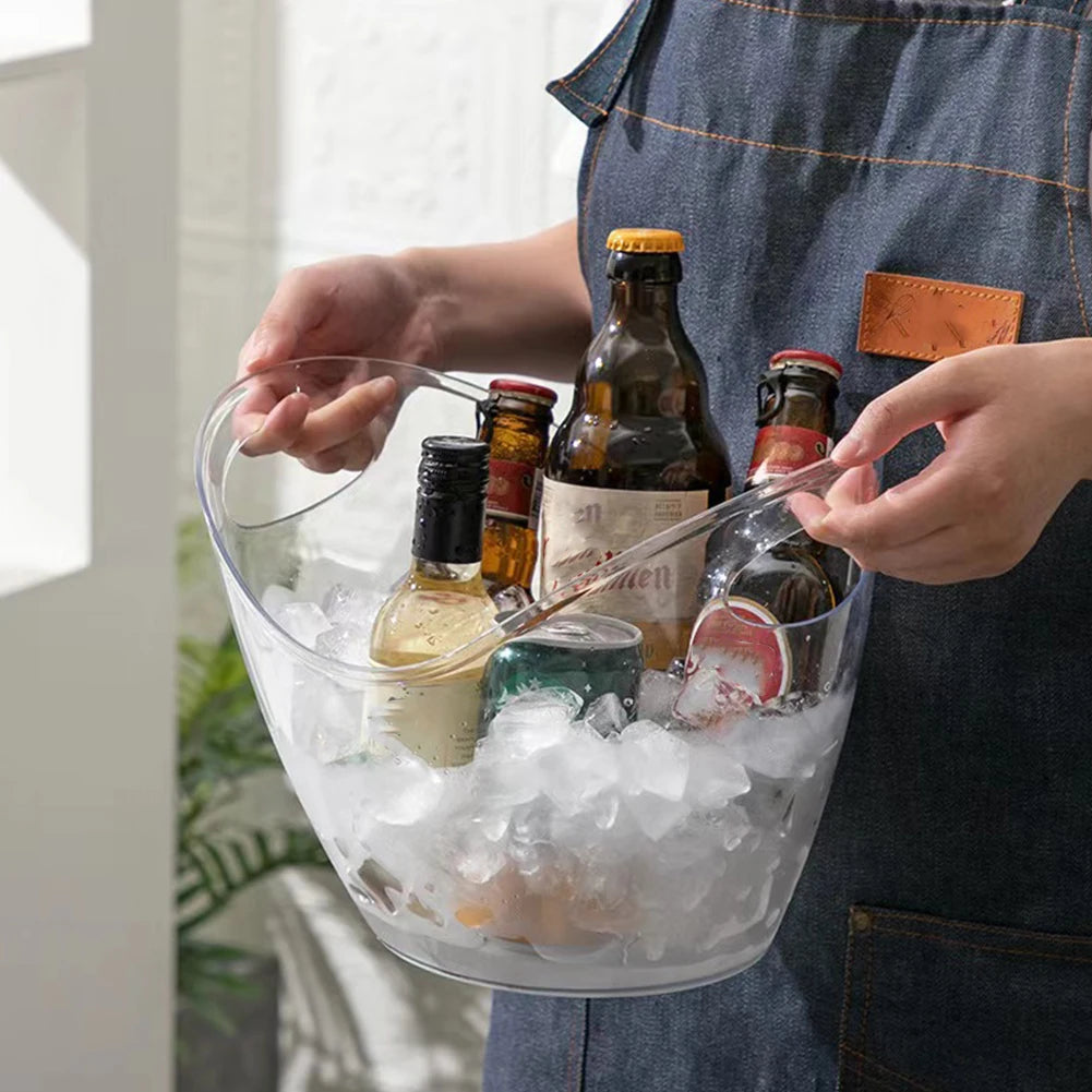 Ice Cube Container With Handle Cooler For Wine Champagne
