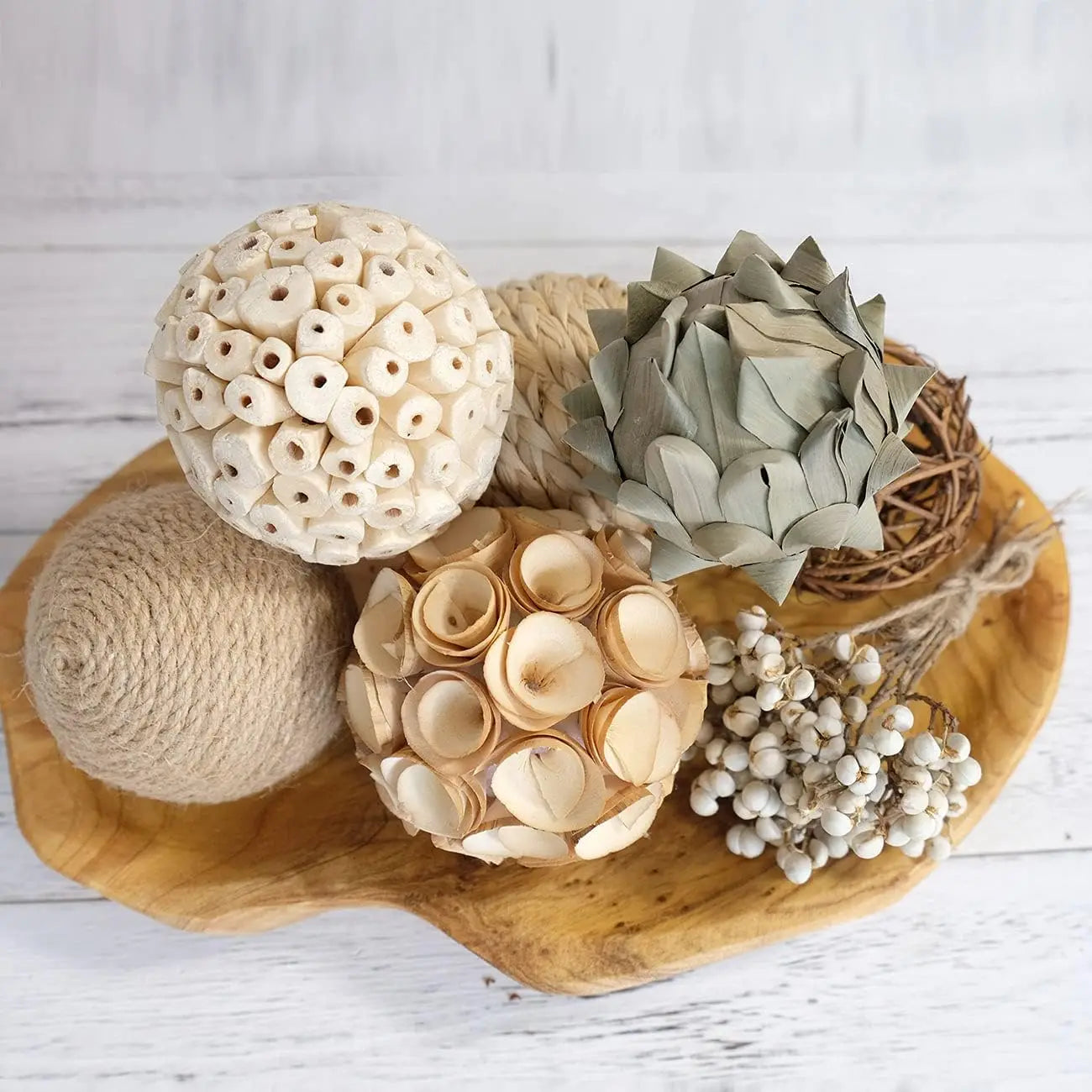 Handmade Woven Rattan Balls Vase Fillers For Home Decor
