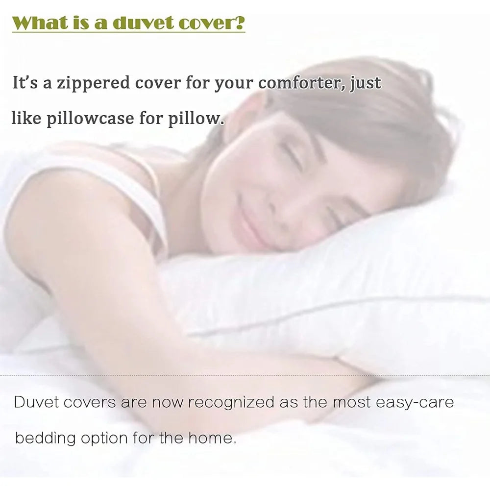 LuxuriouslySoftCottonWeave Striped Floral Duvet Cover Set Reversible Summer Bedding