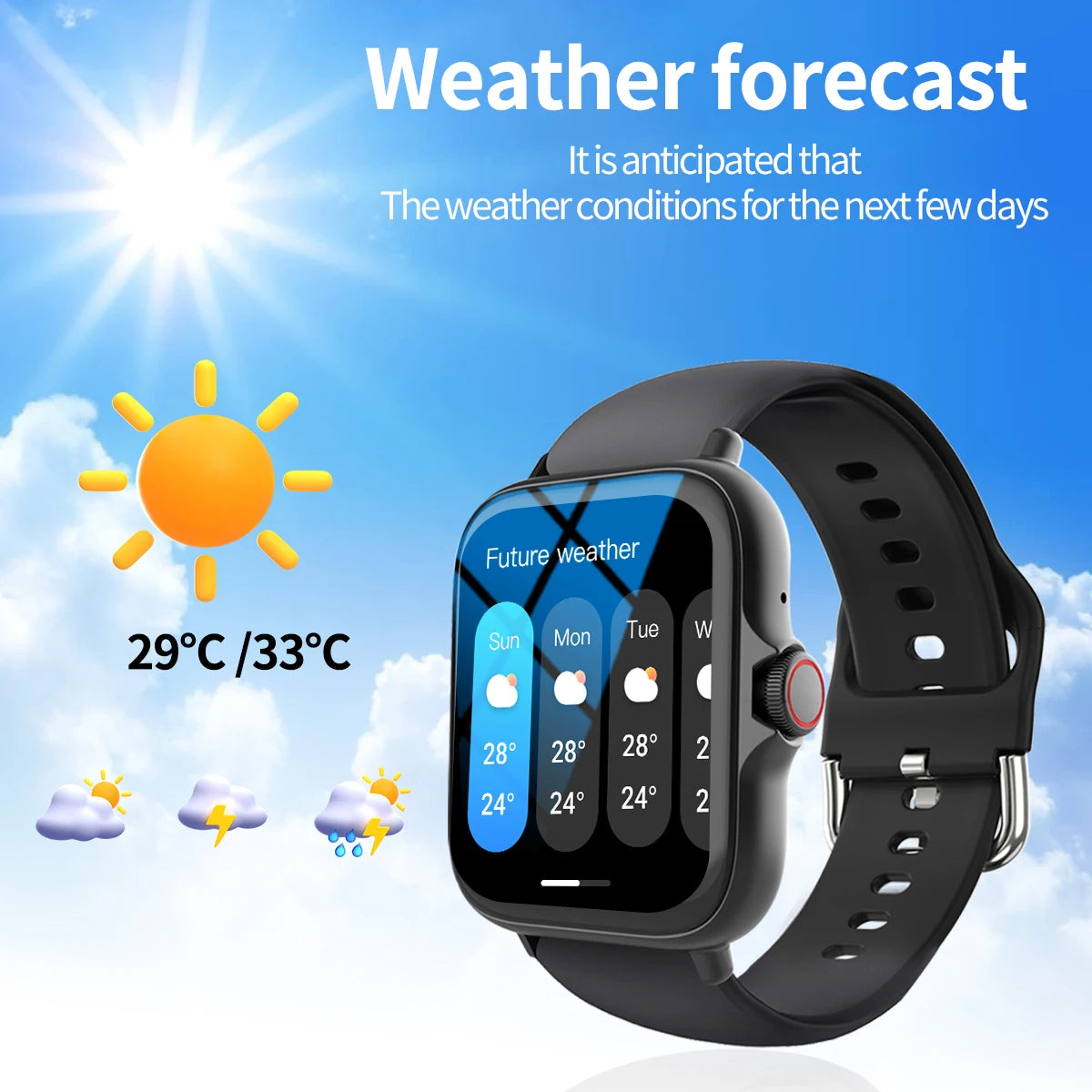 Smart Watch with Touch Screen and Multi-Function Compatibility