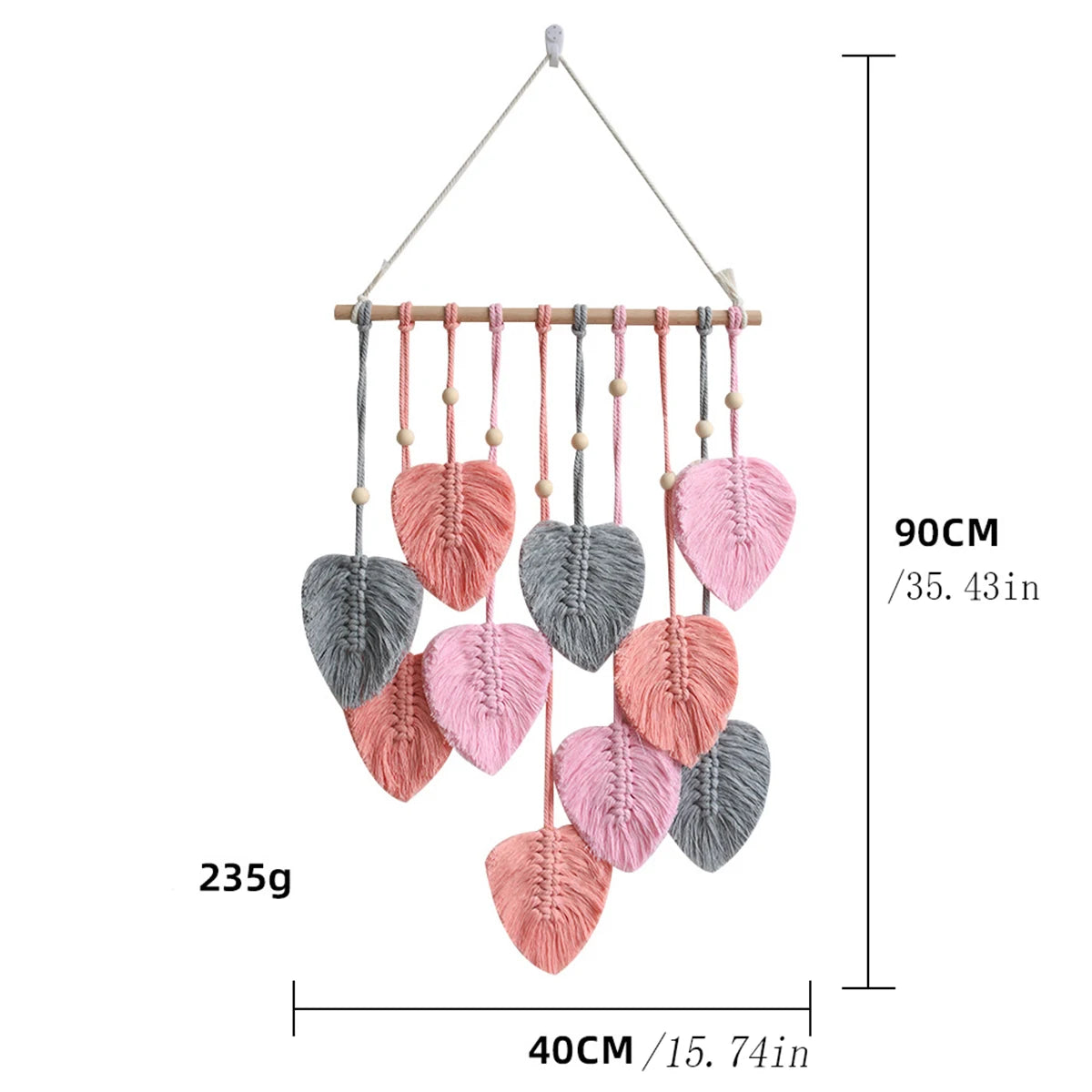 Bohemian Handwoven Leaf Pendant for Living Room and Bedroom Decor