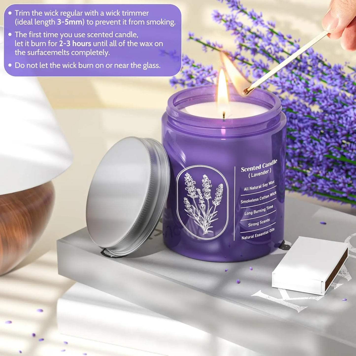 Scented Soy Candle for Aromatherapy Relaxation and Home Decor Gift