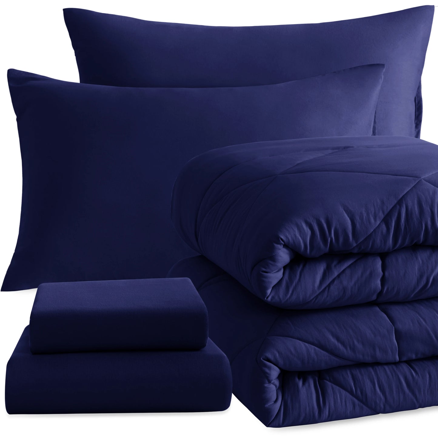 Ntbay 5 Piece Breathable Bedding Comforter Set for Home