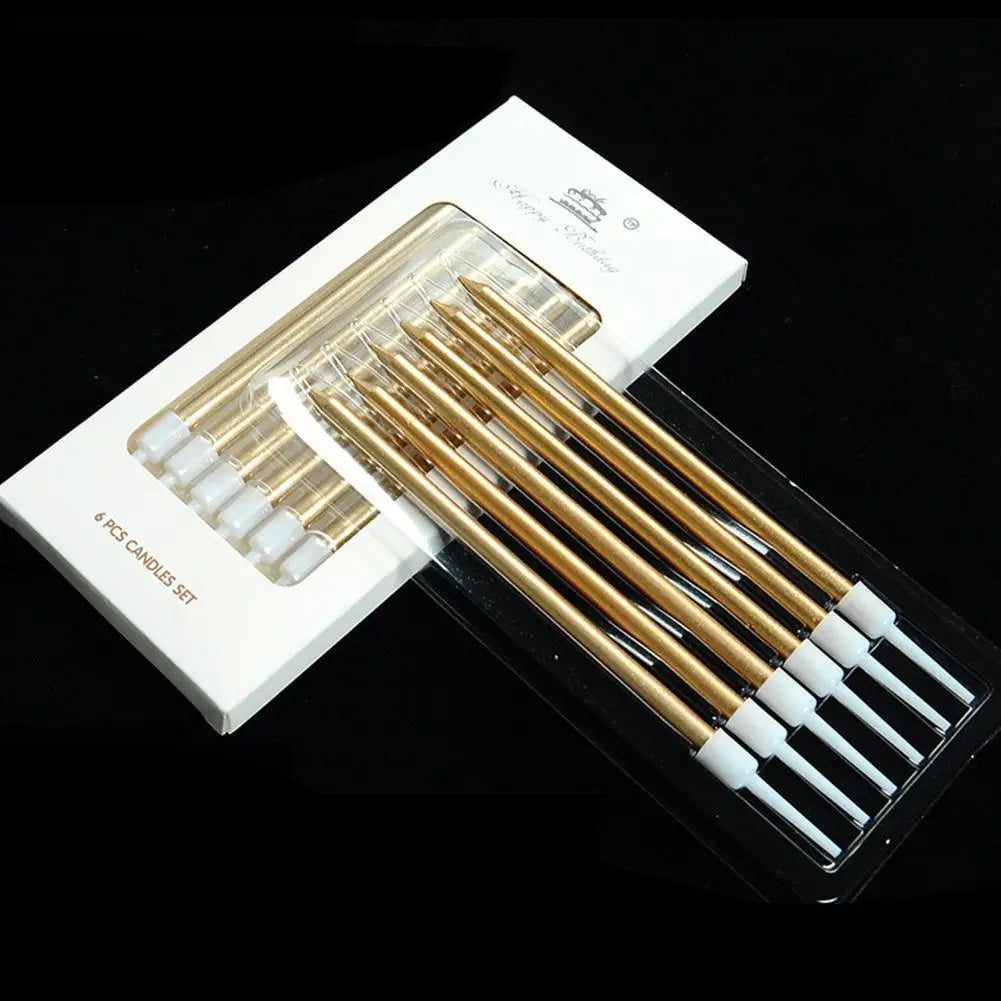 Elegant Birthday Cake Candles With Holders For Celebrations