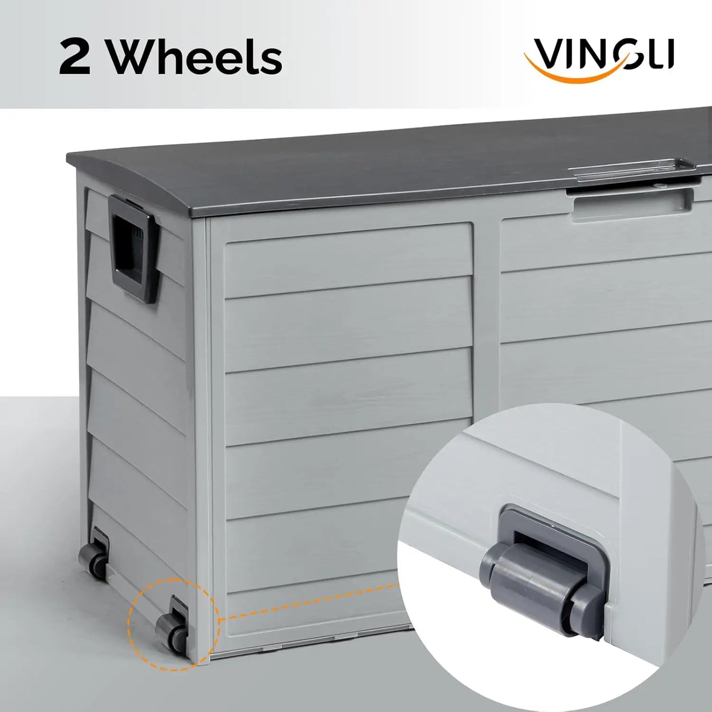 Lockable Plastic Outdoor Storage Box With Lid For Patio Garden