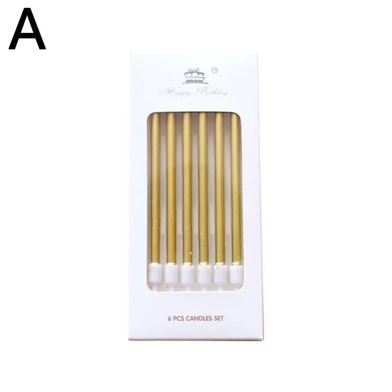 Elegant Birthday Cake Candles With Holders For Celebrations
