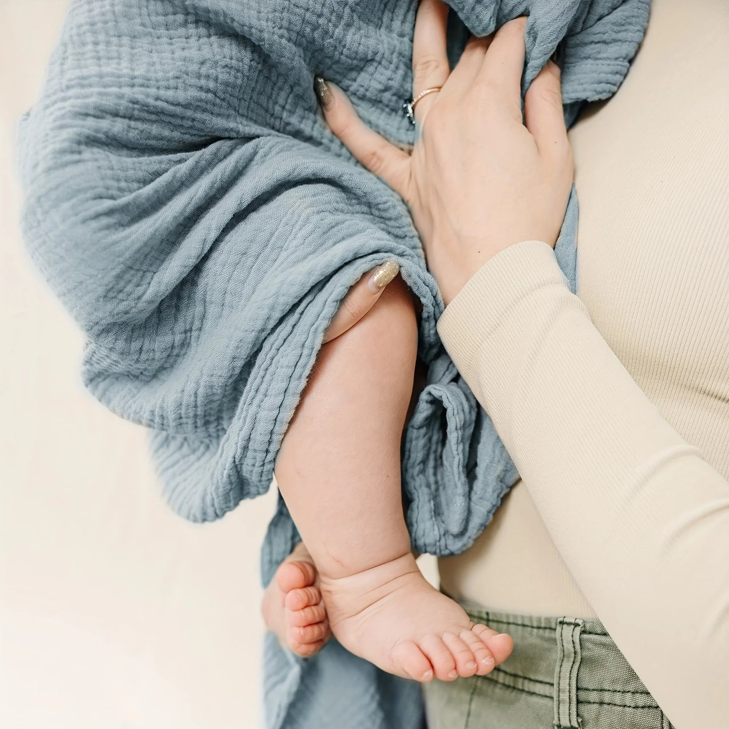 Breathable Muslin Swaddle Blankets Set For Newborns