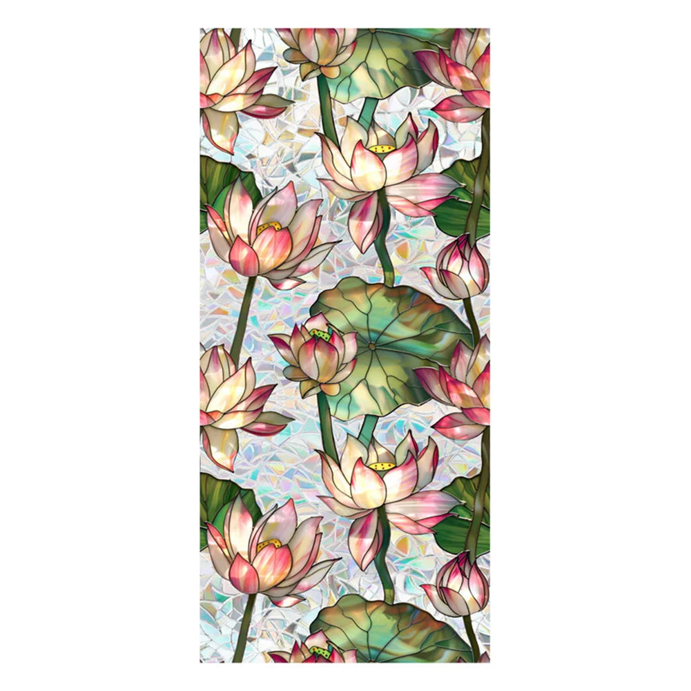 Stained Glass Window Film Privacy Decals Removable Cling Home