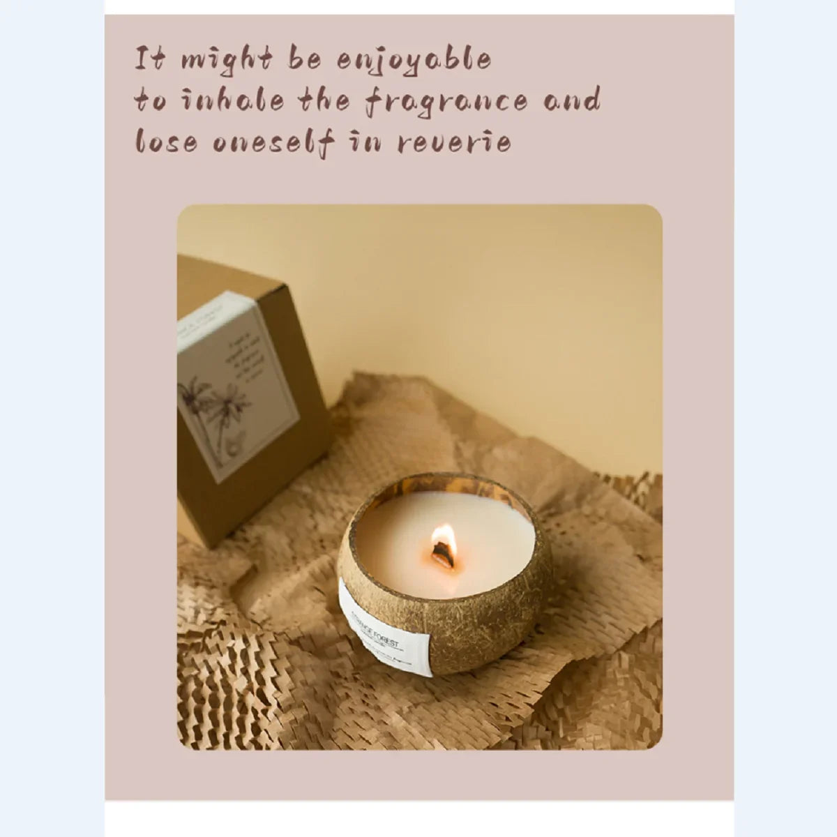 Handmade Soy Wax Scented Candles Coconut Shell Gift Set