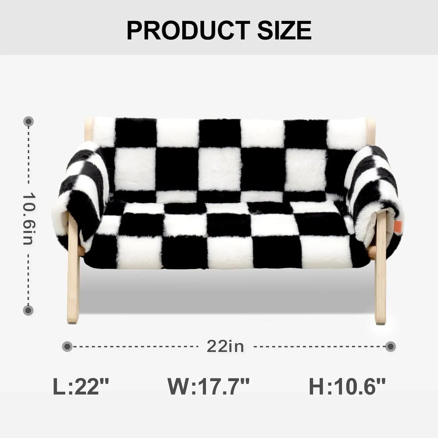 Mewoofun Cat Couch Bed Wooden Frame And Mattress Cover