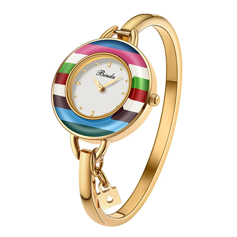 BINDA Elegant Waterproof Stainless Steel Quartz Watch