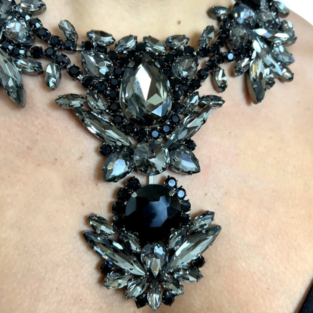 Luxury Black Dubai Jewelry Set for Elegant Occasions