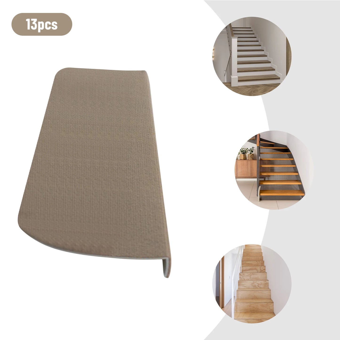 Non-Slip Carpet Stair Treads for Safe Indoor Stairs and Pets