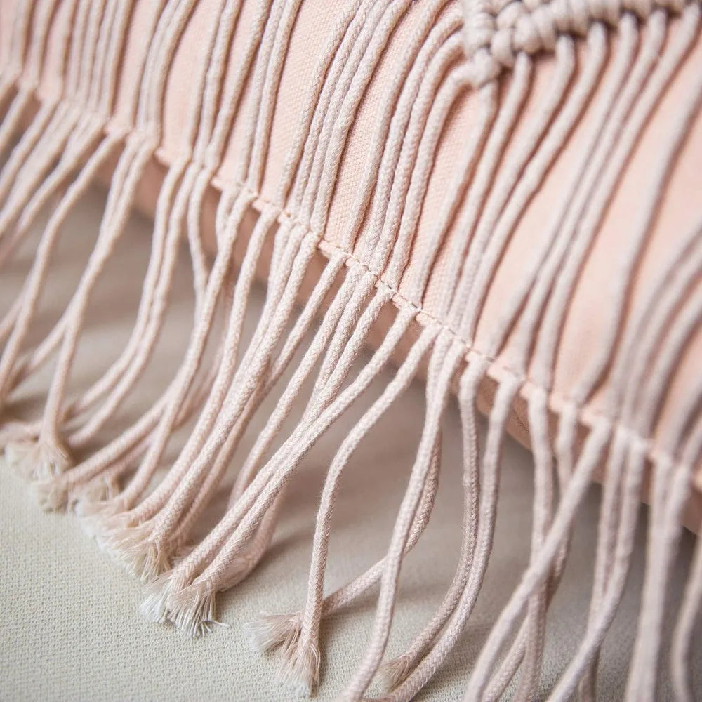 Handcrafted Macrame Pillow With 3D Crochet Boho Farmhouse Decor