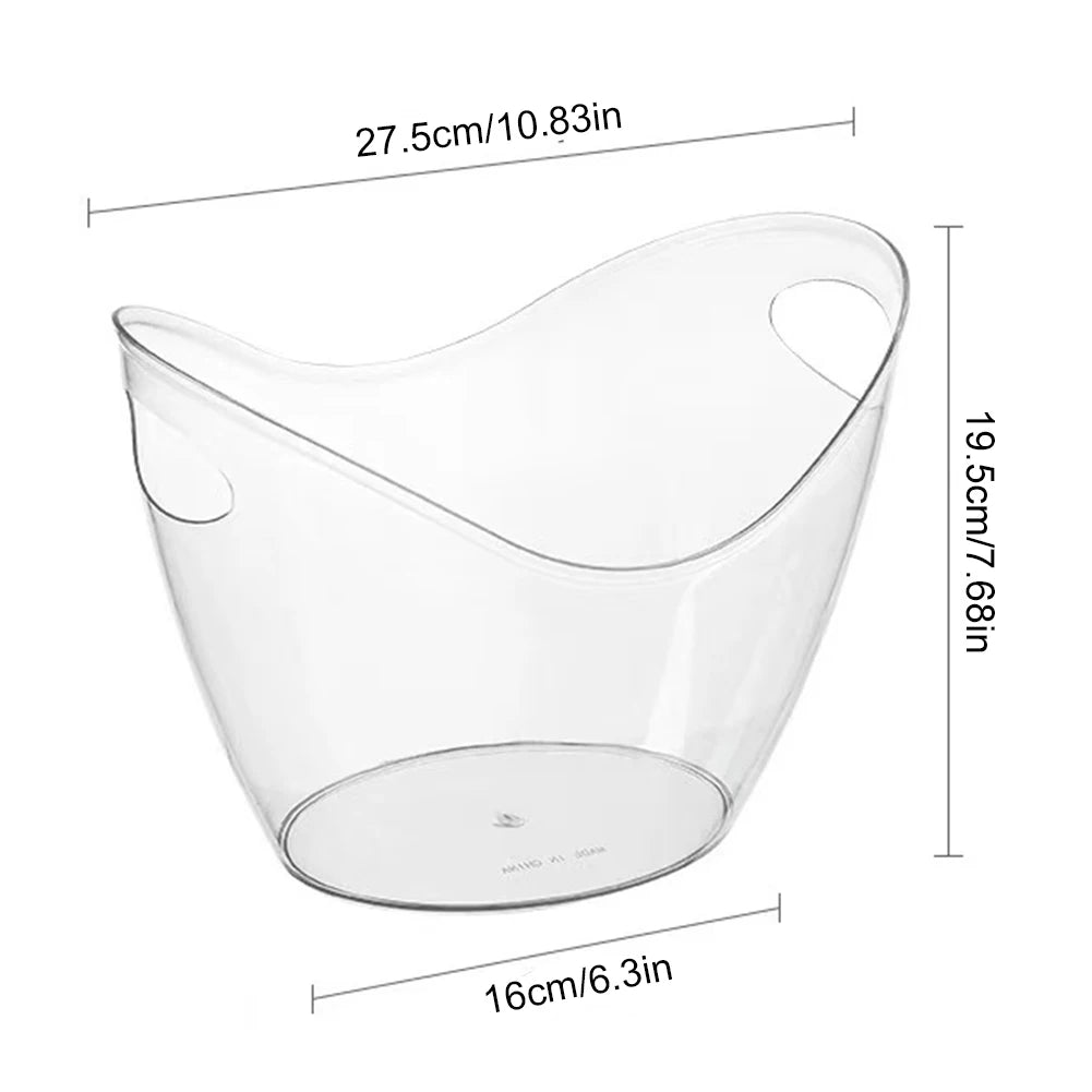 Ice Cube Container With Handle Cooler For Wine Champagne