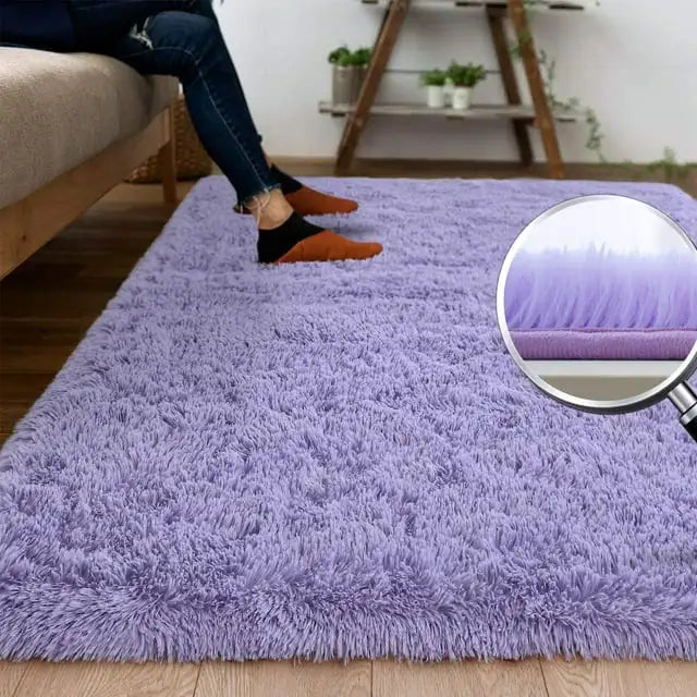 Fluffy Indoor Plush Soft Carpet Area Rug for Living Room Anti Skid Durable Rug for Girls Bedroom Kids Room