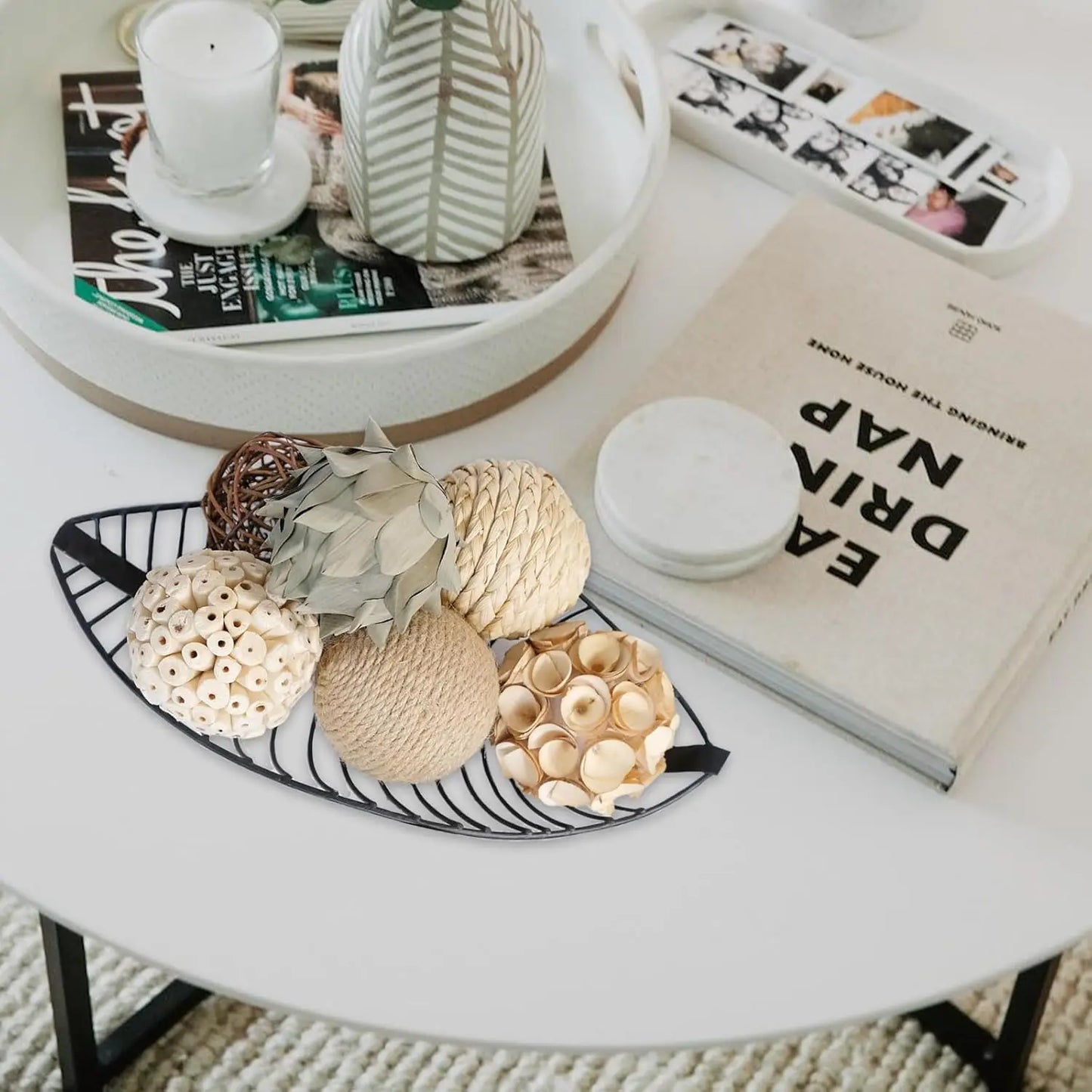 Handmade Woven Rattan Balls Vase Fillers For Home Decor